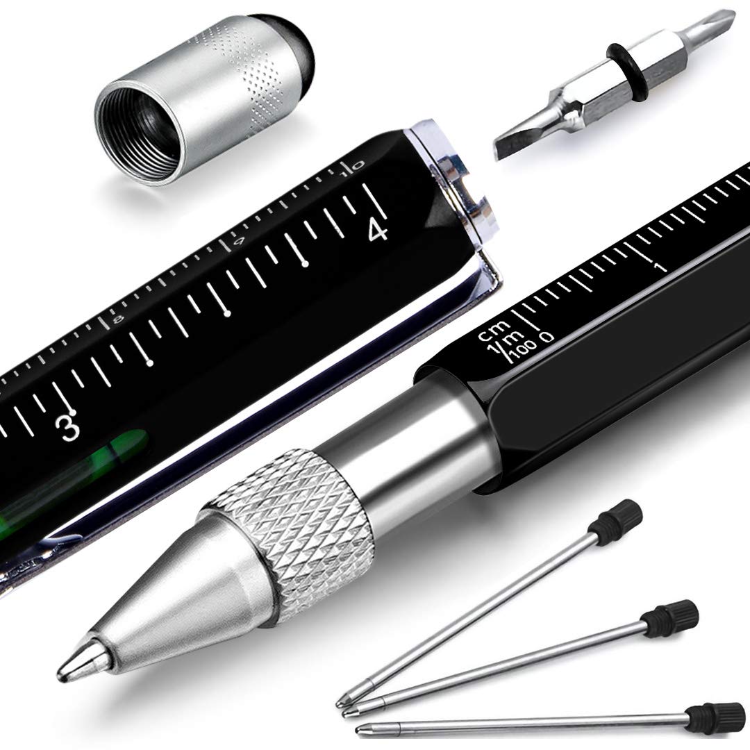 Multitool Pen for Men & Women - Perfect Father's Day Gift, Office Gadget for Coworkers, Teacher & Boyfriend Gift Idea - Cool Stocking Stuffer for Dad - Great for Everyday Carry, Writing & DIY Projects