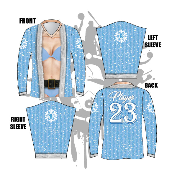 Babe Claus Long Sleeve Jersey - Soft & Comfortable Christmas Themed Shirt for Women - Perfect for Holiday Parties, Family Gatherings & Festive Photos
