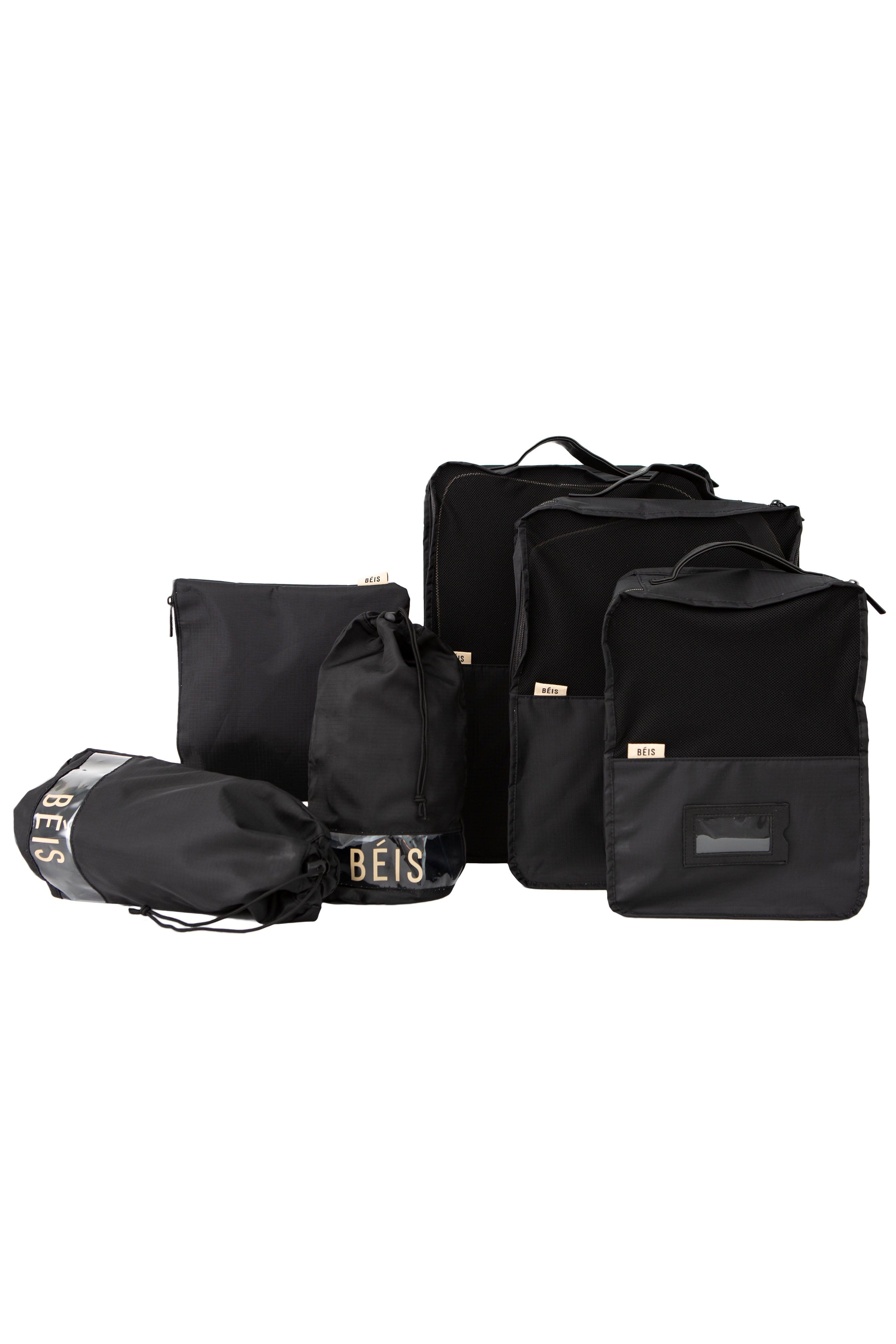 Premium Black Packing Cubes for Travel - Organize Luggage Efficiently for Business Trips, Vacations & Weekend Getaways