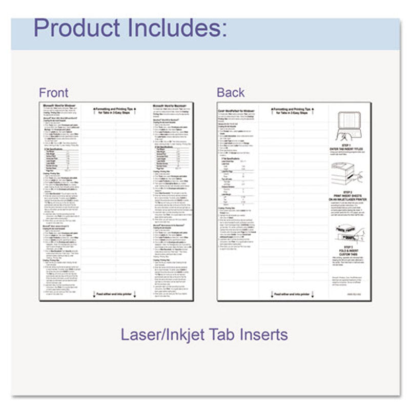 Clear Poly Sheet Protectors with 5 Index Tabs - Letter Size (Set of 5) - Perfect for Office Documents, School Binders & Presentation Organization