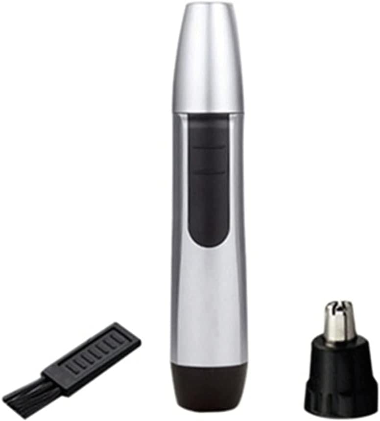 DEPILA Electric Nose & Ear Hair Trimmer for Men - Multi-Functional Grooming Tool with Precision Blades | Perfect for Travel, Home Use & Personal Care | Includes Bonus Kitchen Storage Rack for Pot Lids & Tableware (Beige-White)