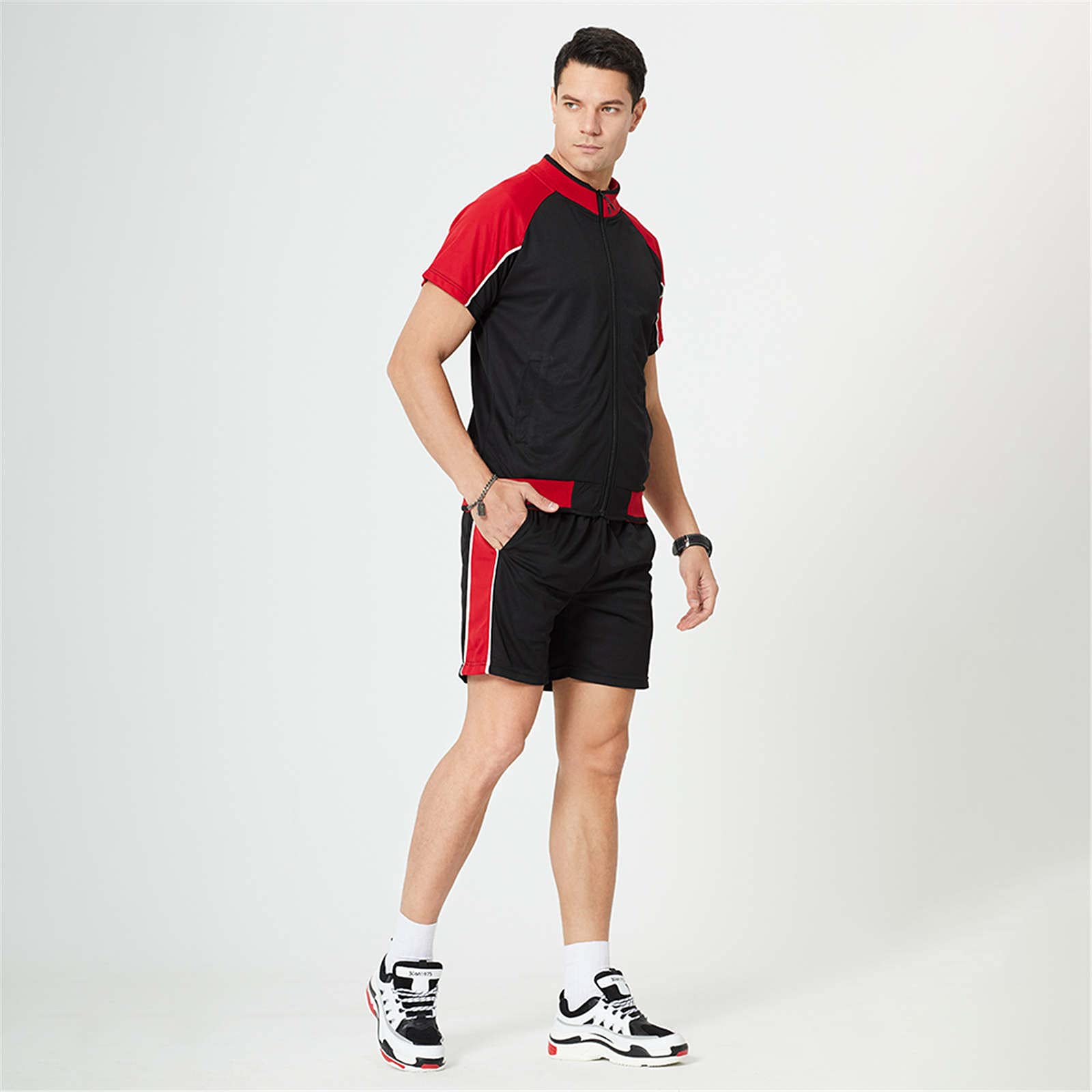 Breathable Men's Summer Running Suits - Lightweight Quick-Dry Sports Outfits for Jogging, Gym & Outdoor Activities | Matching Two-Piece Set in Trendy Colors