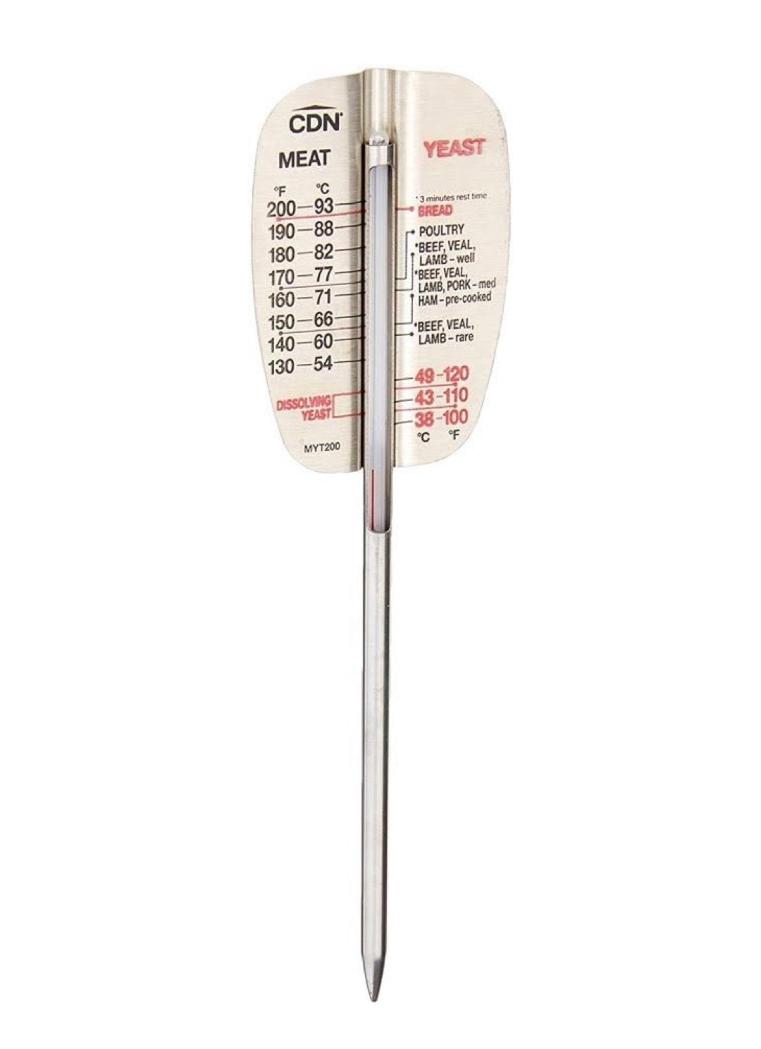 Digital Meat & Yeast Thermometer - Instant Read Food Thermometer for Cooking, Baking, BBQ - Perfect for Grilling, Roasting, and Home Brewing