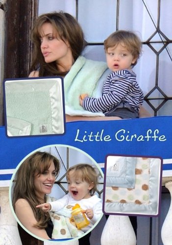 Little Giraffe Unisex Luxe Dot Baby Blanket - Soft Blue Plush Blanket for Newborns & Toddlers - Perfect for Nursery, Stroller & Cuddle Time