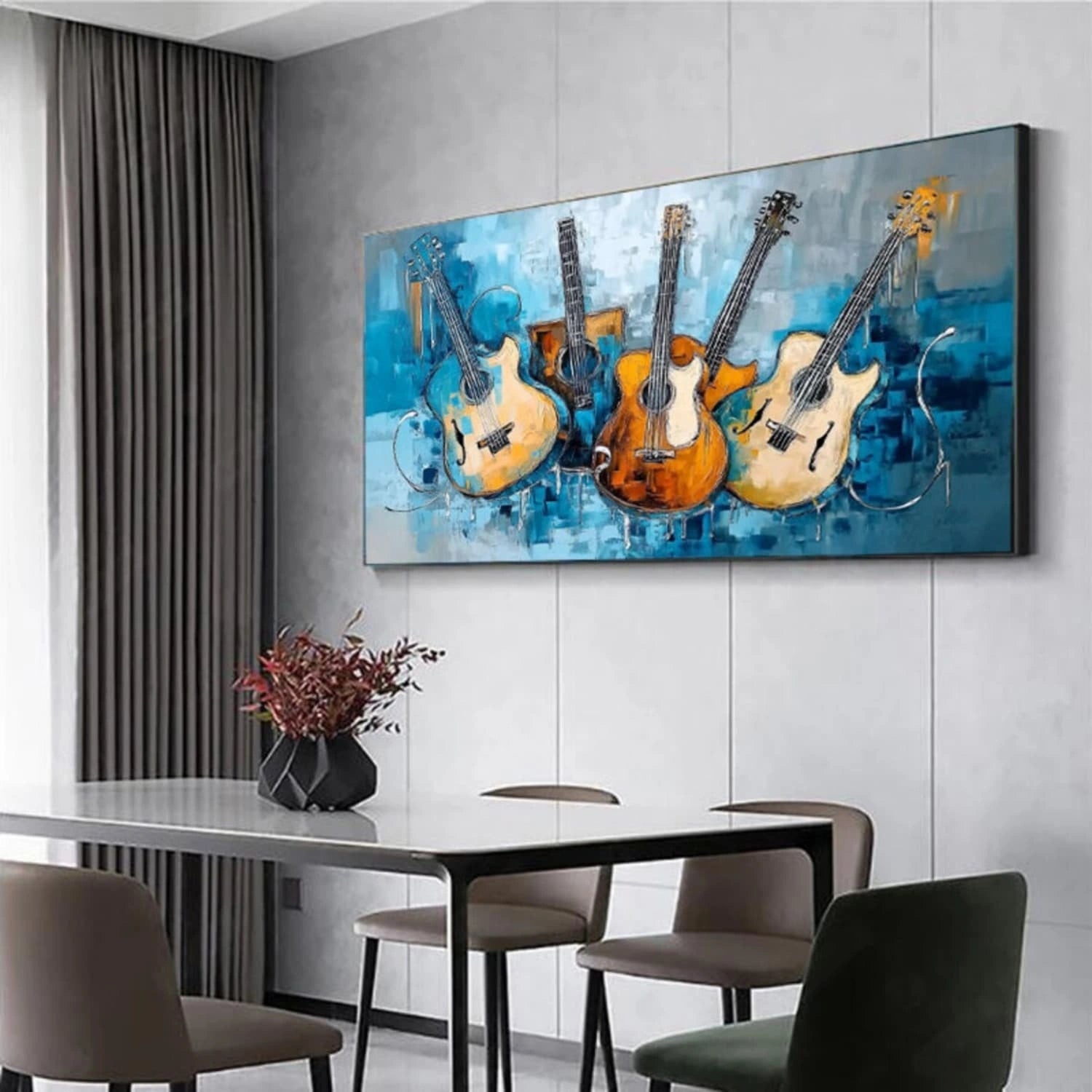 Abstract Painting #AB 311 - Modern Wall Art for Living Room, Bedroom & Office Decor - Handmade Canvas Artwork for Home & Office Interior Design
