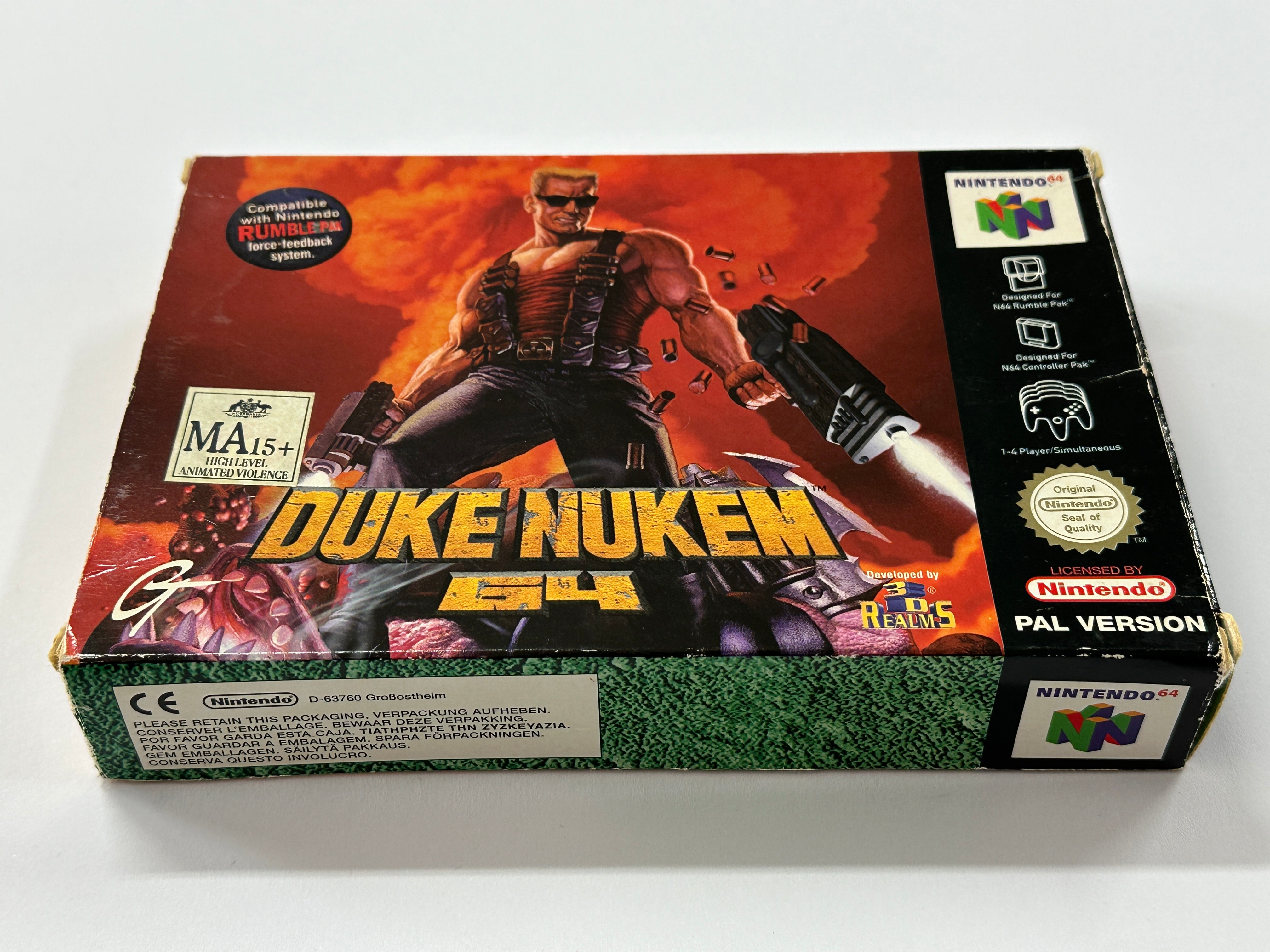 Duke Nukem 64 Video Game - Complete in Original Box - Rare Collectible Edition - Perfect for Retro Gaming Enthusiasts & Nostalgic 90s Gamers