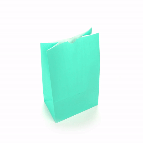 Premium Turquoise Paper Bags - 12 lb Weight Capacity, 7 x 4.25 x 12.5 Inches, 100 Count Box - Perfect for Gift Wrapping, Party Favors & Retail Packaging