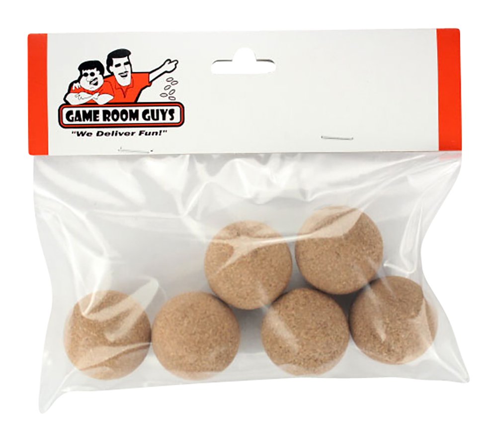 Premium Natural Cork Foosballs - 6-Pack for Shelti, Tornado & Dynamo Foosball Tables | Durable Game Balls for Competitive Play & Home Entertainment