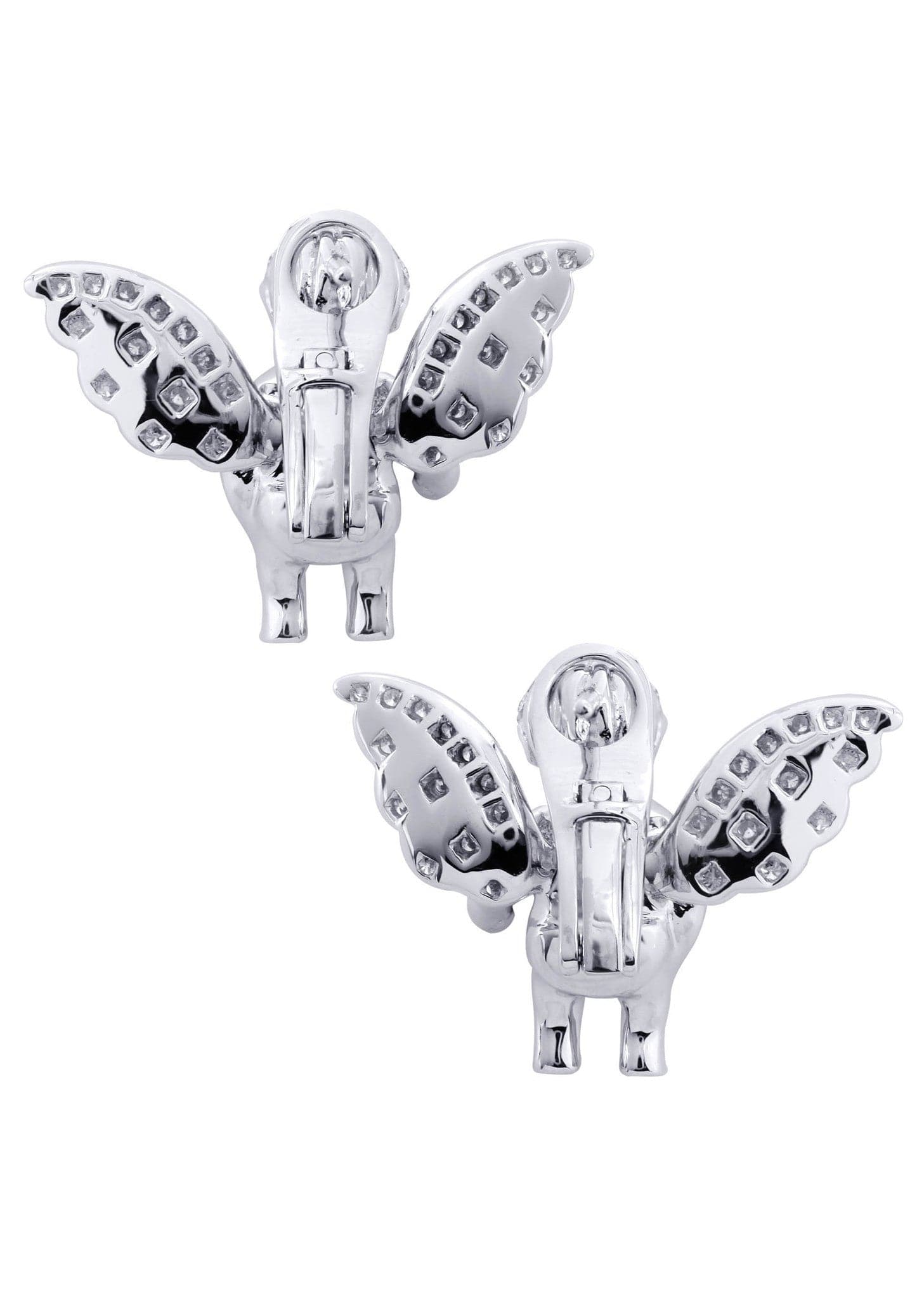14K White Gold Men's Diamond Earrings - 0.81 Carat Studs for Everyday Wear & Special Occasions