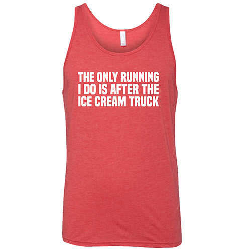 Funny Ice Cream Truck Running T-Shirt - Unisex Graphic Tee for Summer Jokes & Casual Wear