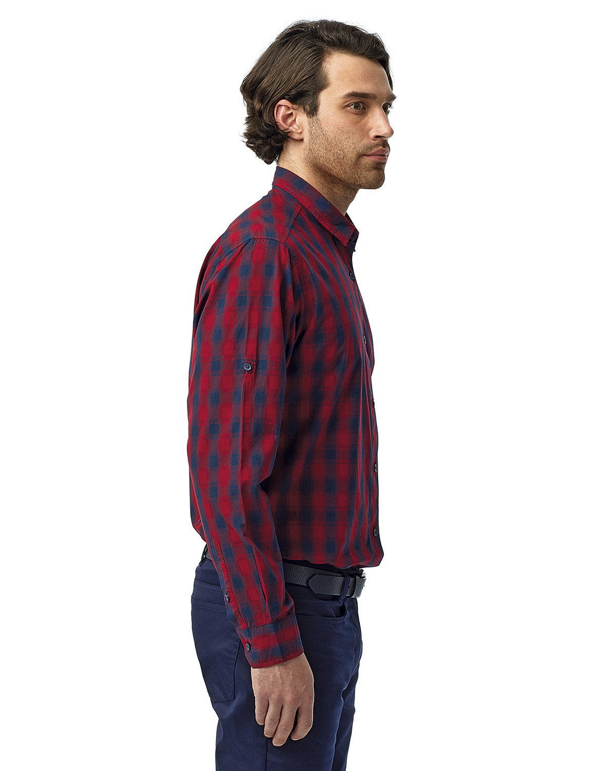 Reprime RP250 Men's Mulligan Check Long Sleeve Cotton Shirt - Artisan Collection | Casual & Business Wear for Office, Date & Outdoor Activities