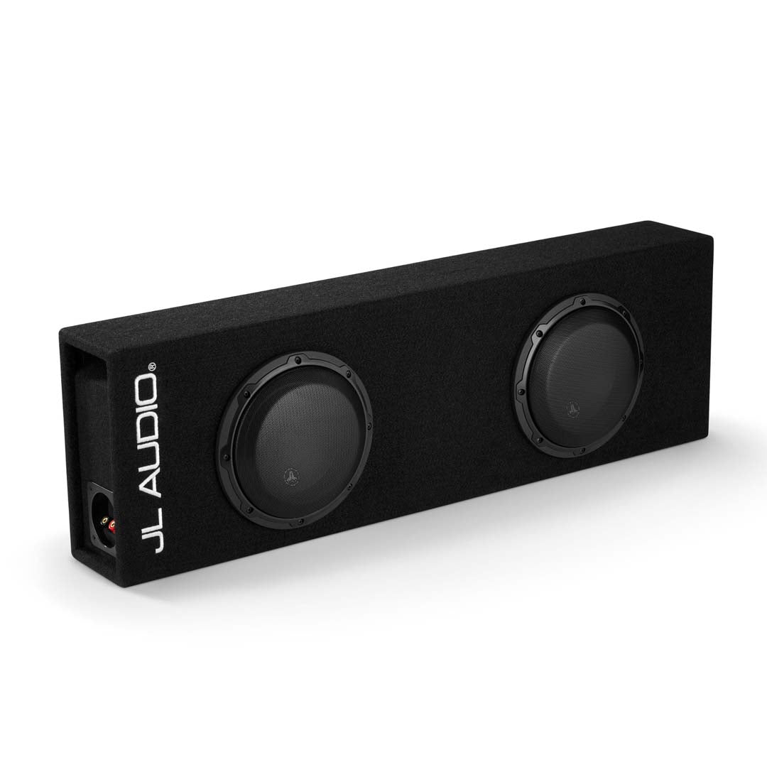 JL Audio CP208LG W3v3 Dual 8-Inch 4 Ohm Subwoofers with Ported Enclosure - 500W RMS Power for Car Audio & Home Theater Bass Enhancement