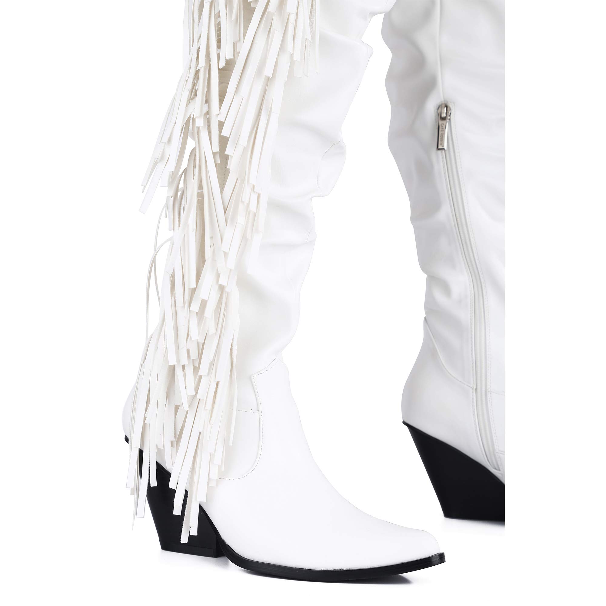 Cape Robbin Gabanna Women's Over The Knee Cowboy Boots - Western Cowgirl Boots with Fringe - Stylish Dress Boots for Women | Perfect for Country Rides, Festivals & Night Out