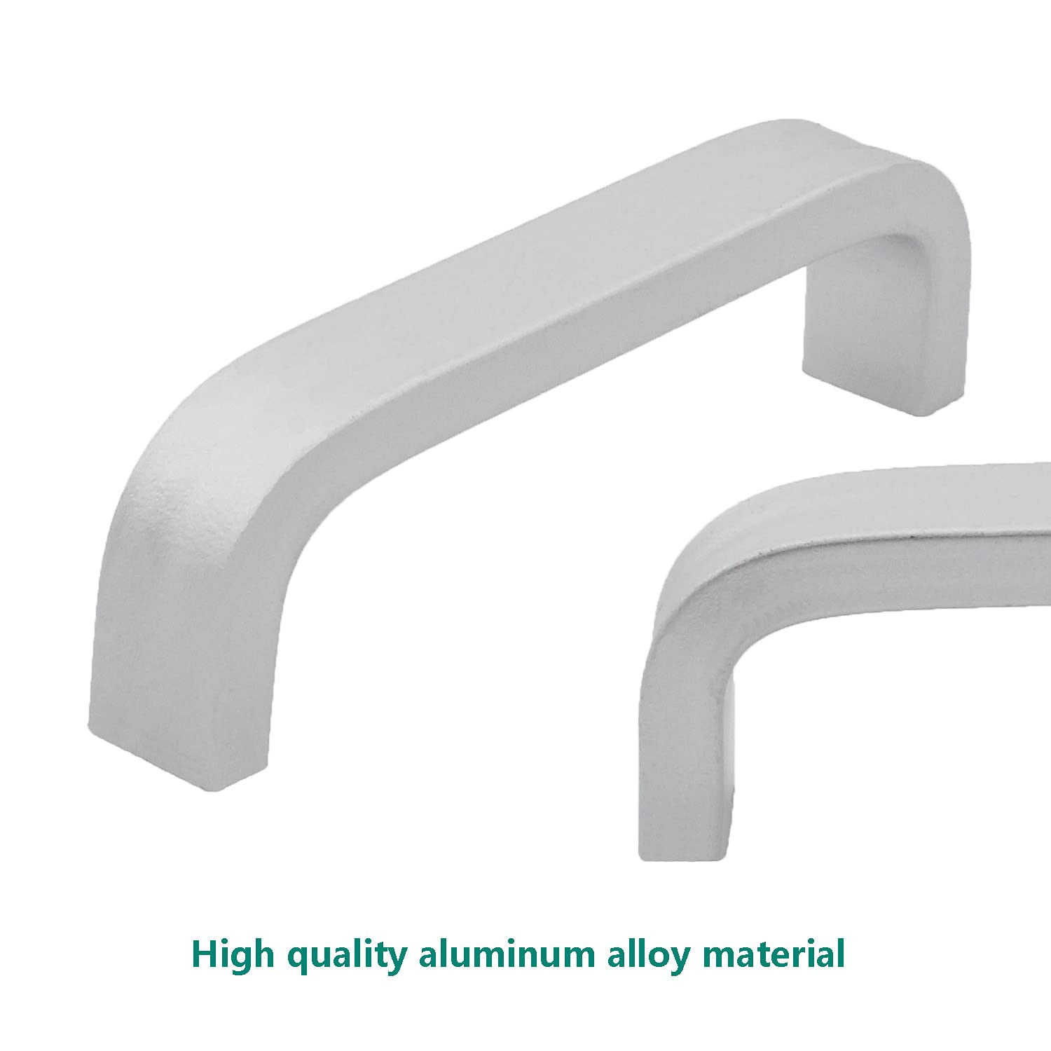 10 PCS Aluminum Alloy U-Shaped Pull Handles - Heavy Duty Cabinet & Drawer Hardware for Kitchen, Barn Doors & Furniture - Includes Mounting Screws - Perfect for Home Improvement & DIY Projects