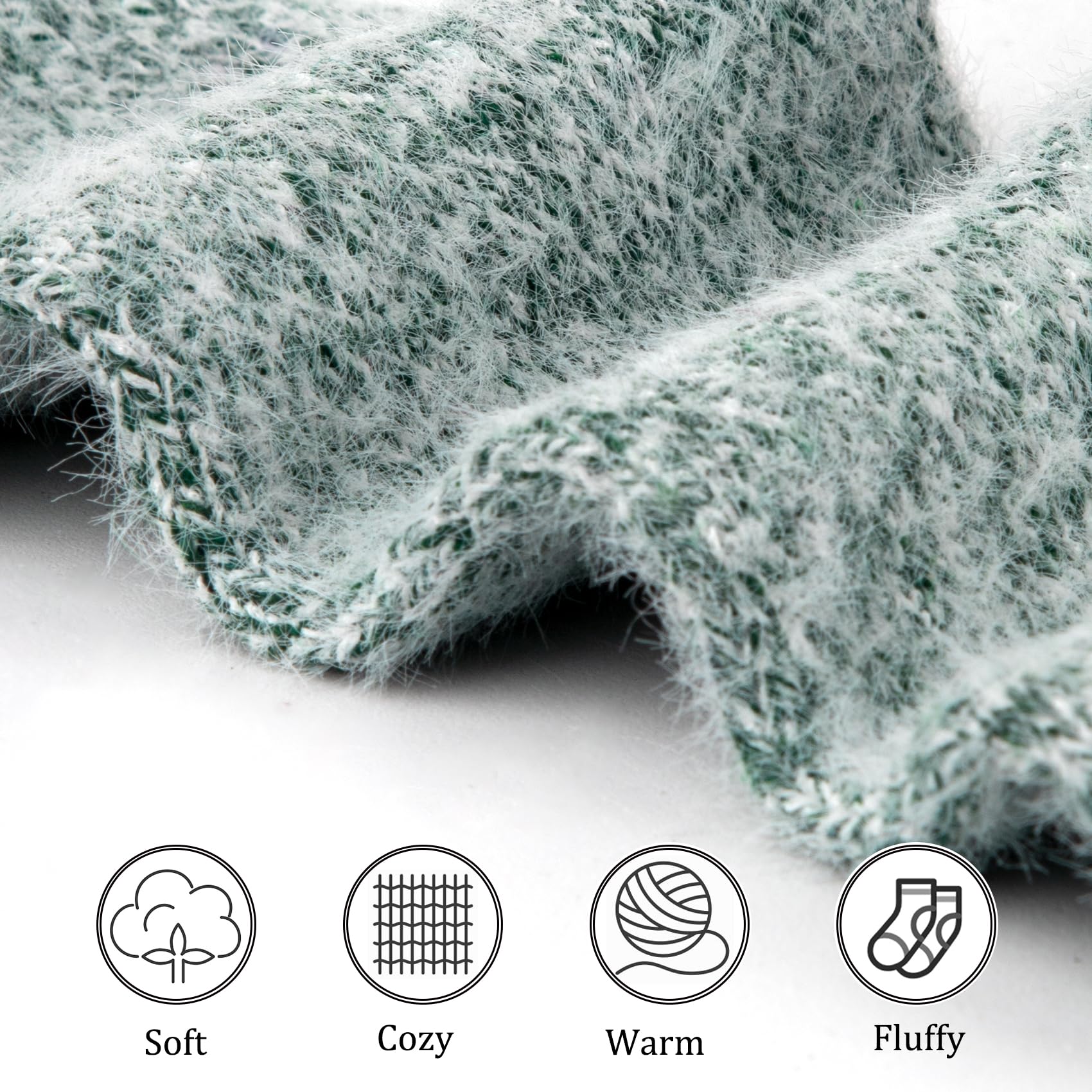 Cozy Cat Fuzzy Socks for Women - Warm Winter Slippers for Home & Gifts