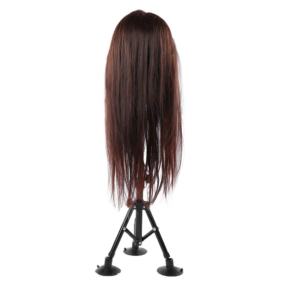 Black Wig Head Stand with Tripod Base - Durable Mannequin for Hair Cutting, Braiding & Styling - Perfect for Barbershops, Salons & Home Hairdressing Practice