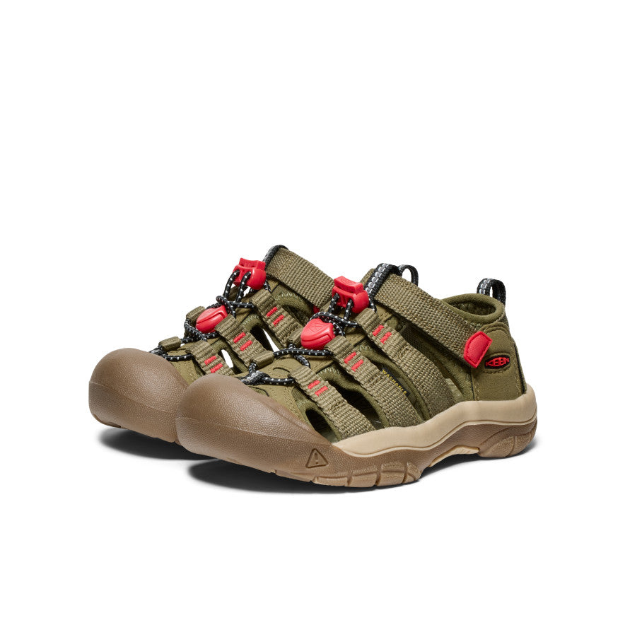 Little Kids' Newport H2 Sandals | Martini Olive/Aura Orange | Comfortable Water Shoes for Beach, Pool & Outdoor Play