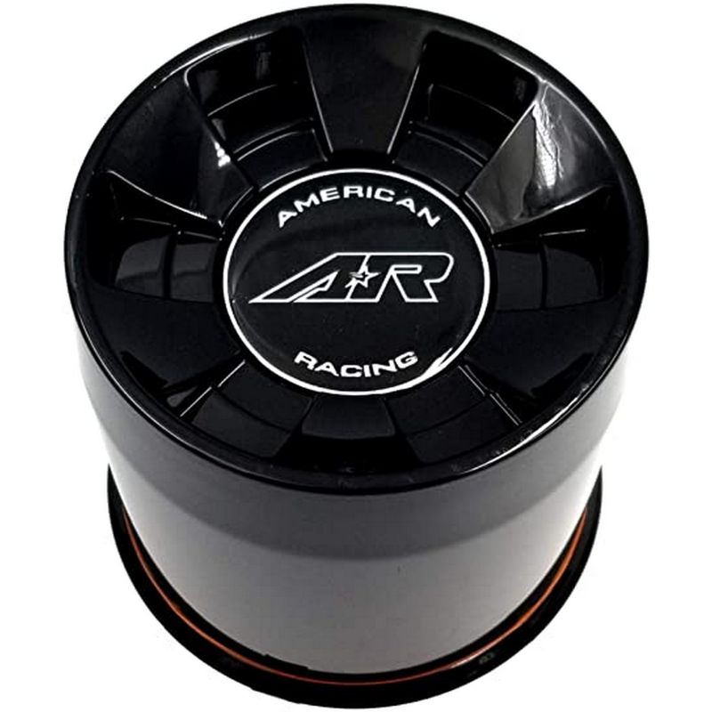 American Racing AR910 8 Lug Push Thru Wheel Center Cap - Gloss Black Finish for Trucks & SUVs - Perfect for Off-Roading & Custom Builds