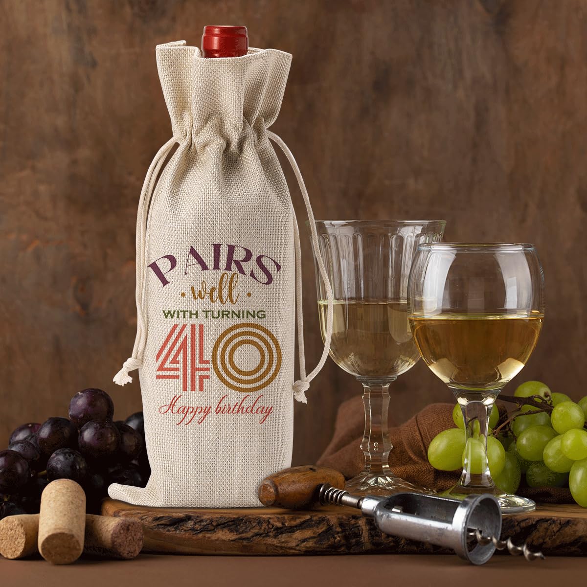 Funny 40th Birthday Gifts for Women | Wine Bag & Party Decor - Great for Anniversaries & Celebrations