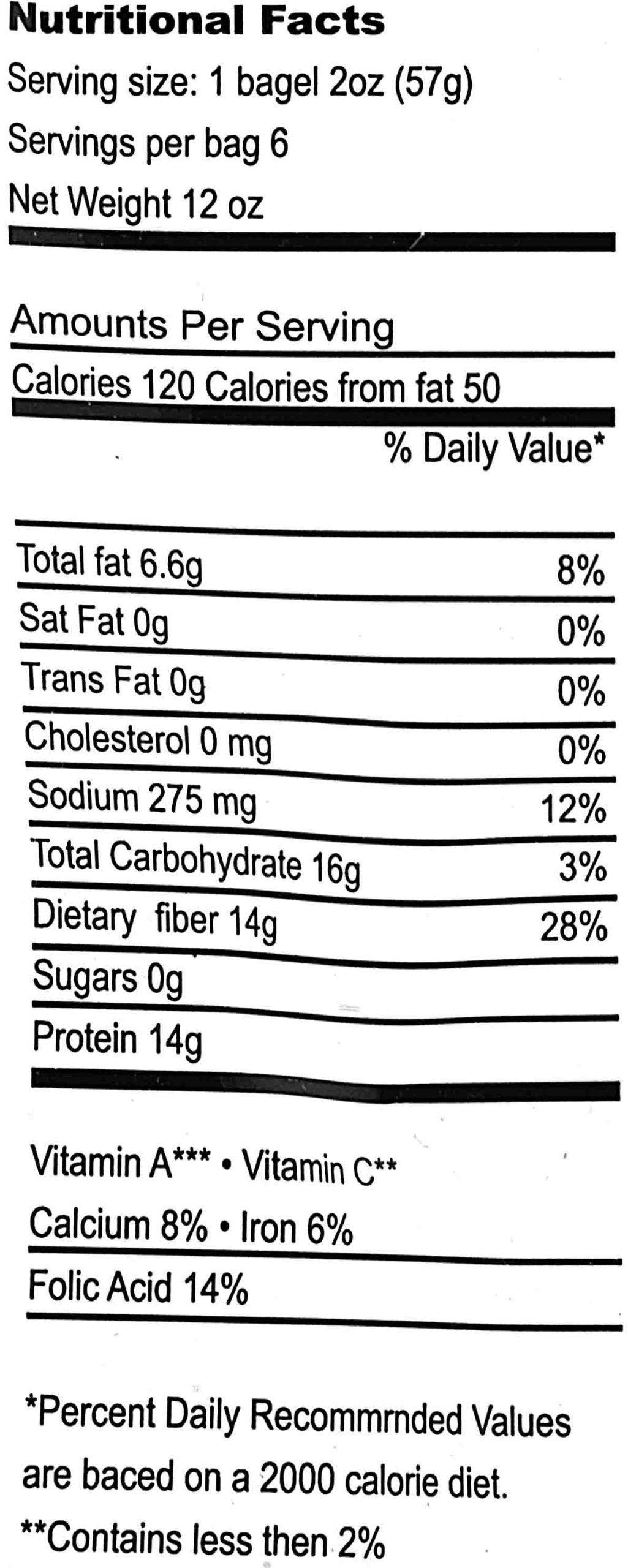 Great Low Carb Bread Co. - Keto Friendly Plain Bagels - 1 Bag (6 Pack) - High Protein, Low Carb, Gluten Free Breakfast & Snack for Healthy Lifestyle