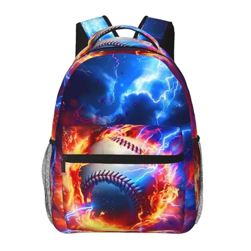 Fire Lightning Baseball Themed