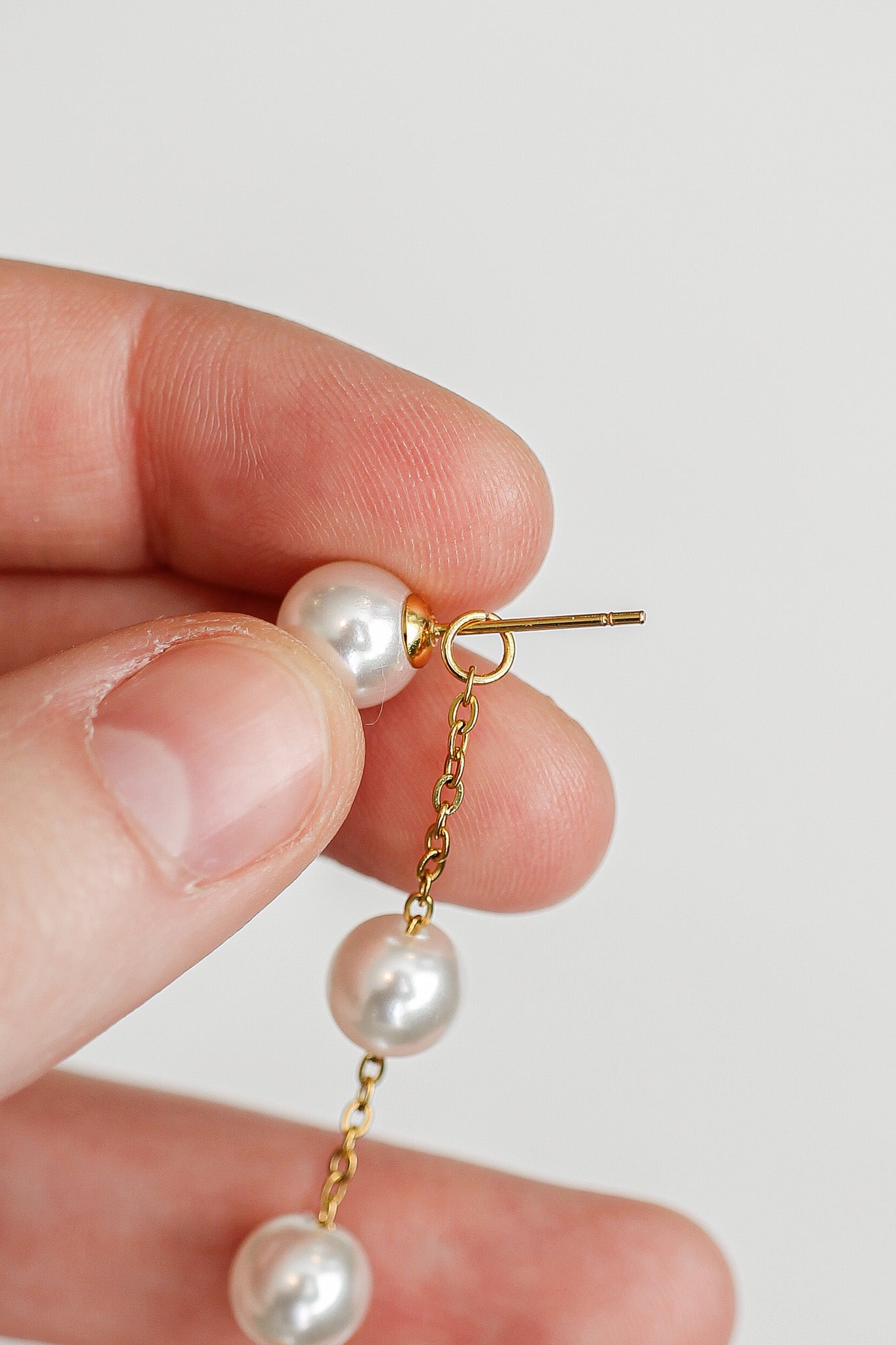 Emory Pearl Dangle Earrings in 14K Gold - Elegant Pearl Jewelry for Women | Perfect for Weddings, Parties & Special Occasions