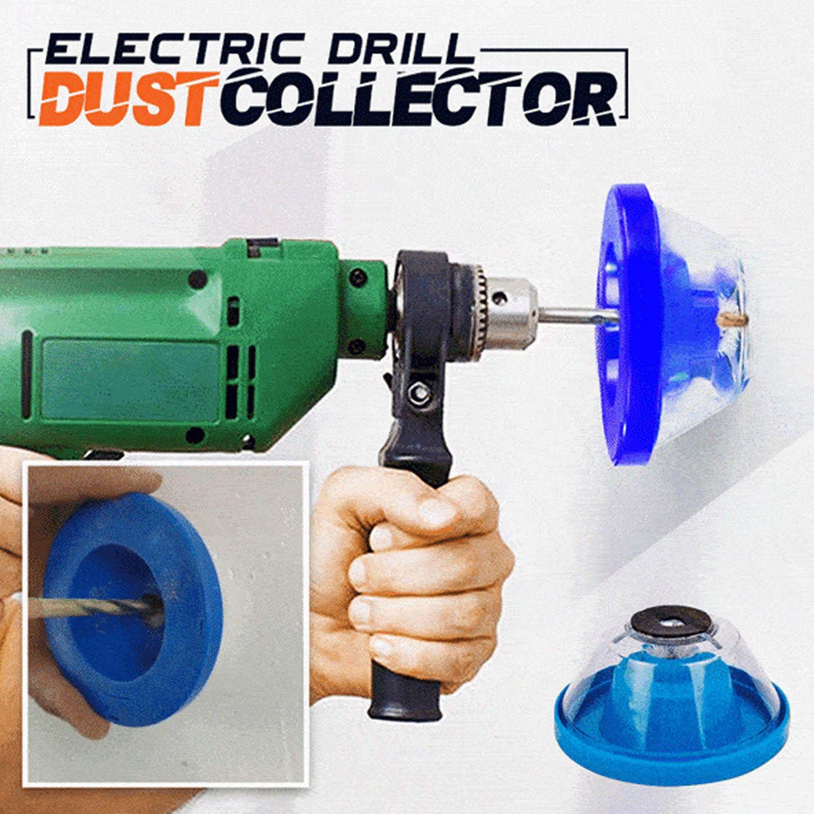 Electric Hammer Dust Collector - Universal Drill Dust Catcher Attachment for Drywall, Saw & Power Tools | Dust Bowl Accessory for Cleaner Workspace & DIY Projects | Perfect for Construction, Renovation & Woodworking