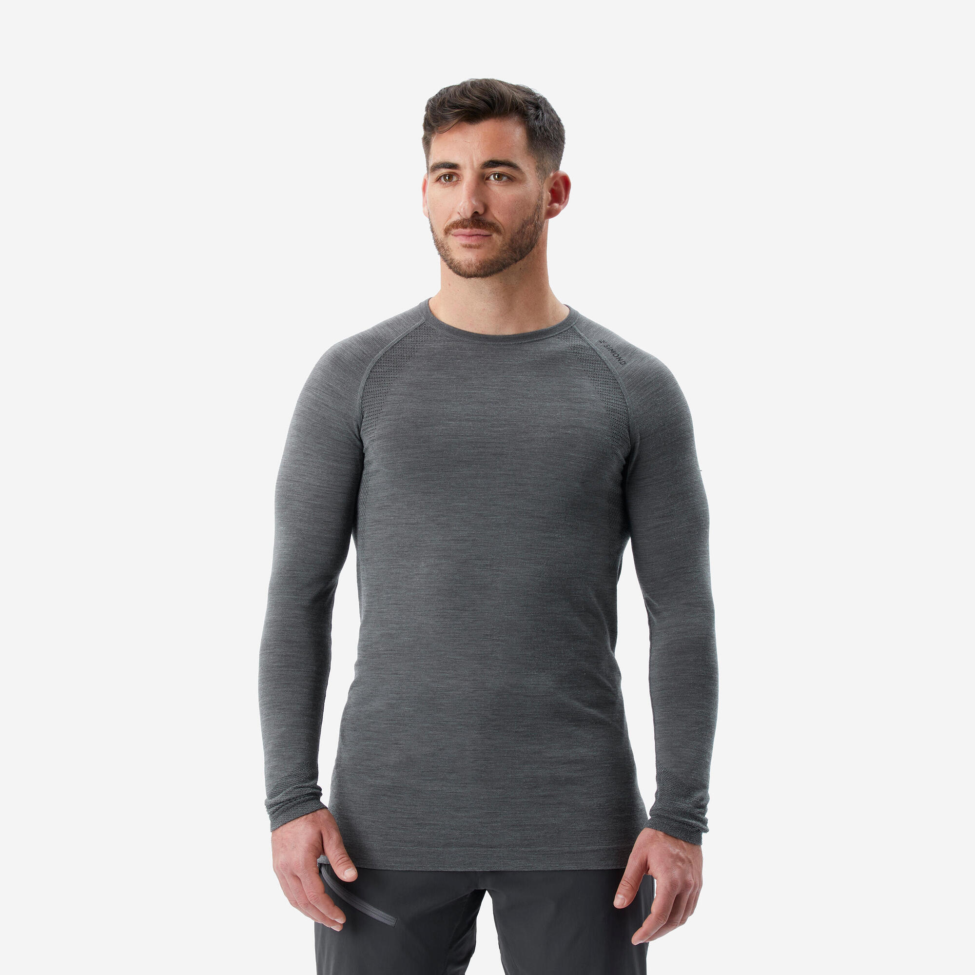 Simond Men's Alpinism Seamless Merino Wool Base Layer Long Sleeve Shirt - Warm & Breathable for Hiking, Climbing & Winter Outdoor Activities
