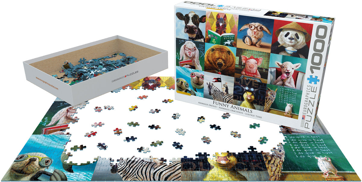 Eurographics 1000-Piece Jigsaw Puzzle - Funny Animals Collection for Adults & Teens - Perfect for Family Game Night, Stress Relief & Home Decor