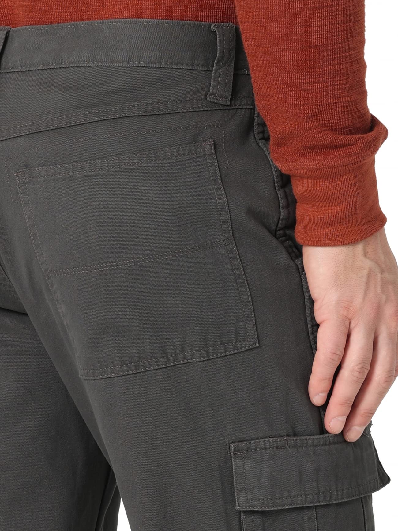 Wrangler Authentics Men's Fleece Lined Cargo Pants - Winter Work Pants with Pockets for Outdoor & Construction Work