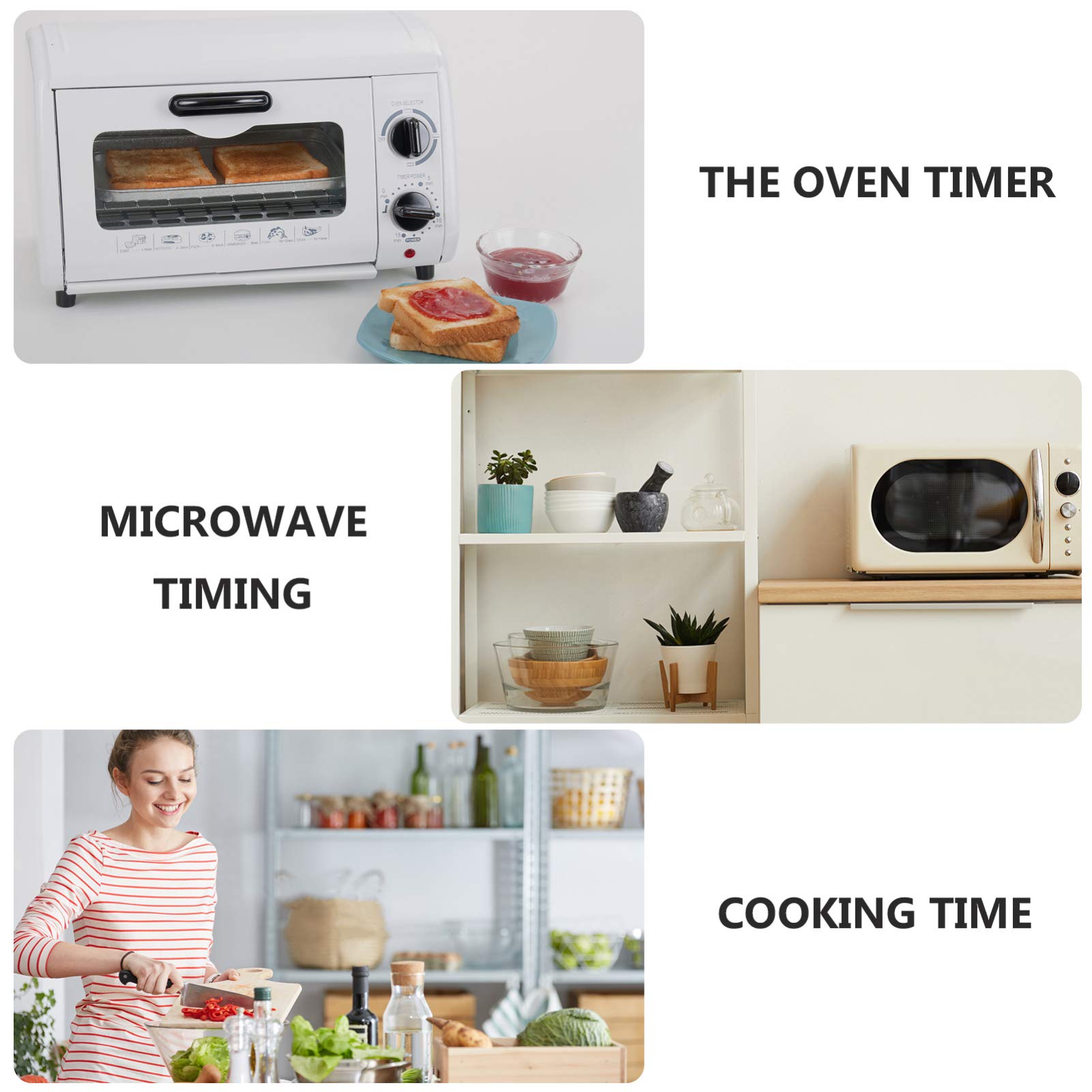 60-Minute Mechanical Kitchen Timer with Loud Alarm - Cartoon Rooster Design Countdown Timer for Cooking, Baking, Teachers & Classroom Time Management (White) - Perfect for Home Kitchens, Schools & Office Productivity