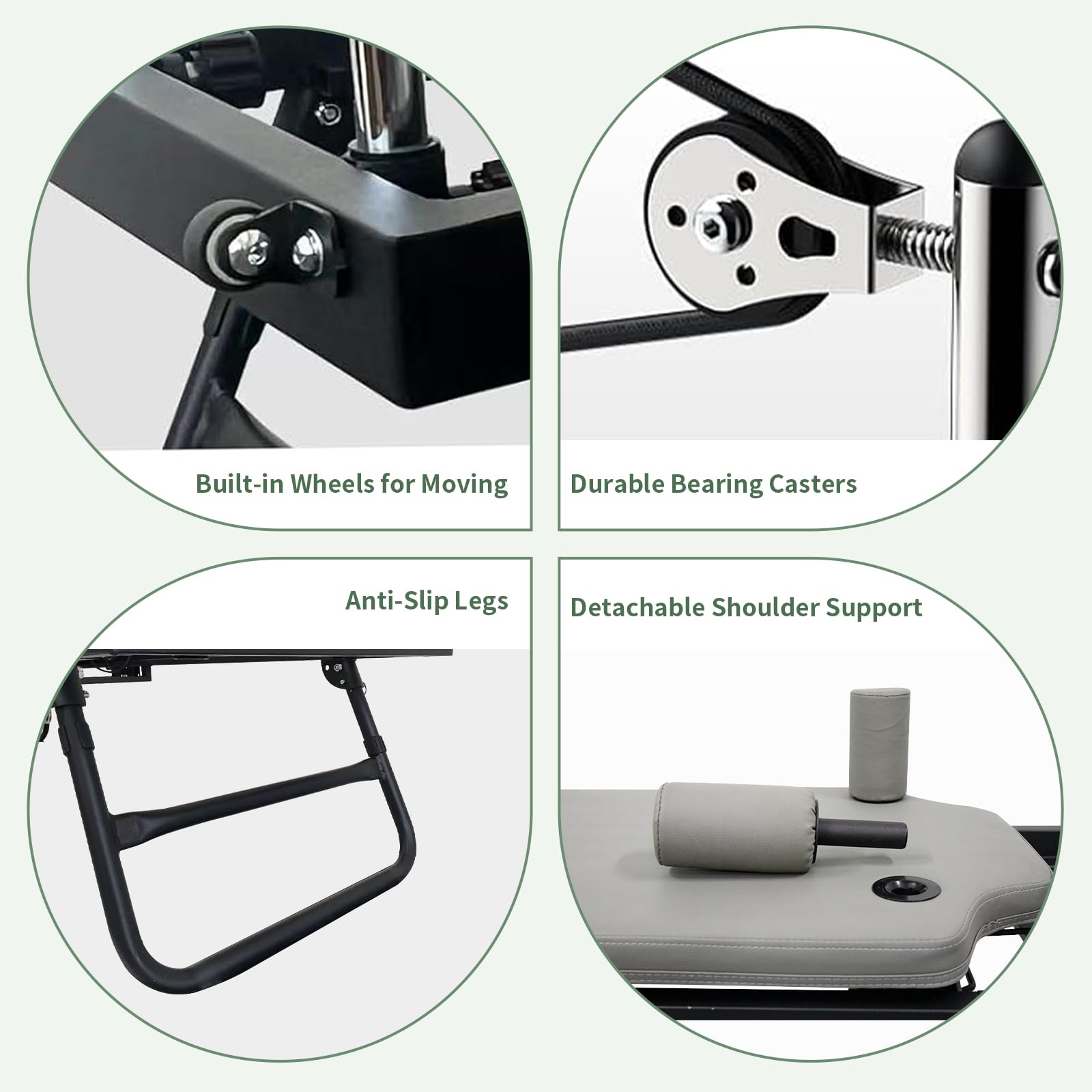 Tongmo Foldable Pilates Reformer Machine with Metal Springs - 300 lbs Weight Capacity for Home & Gym Use - Perfect for Full-Body Workout, Strength Training & Rehabilitation