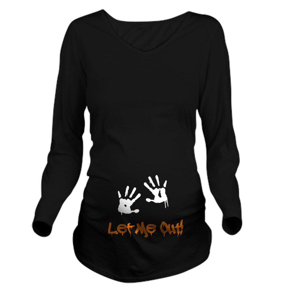 Let Me Out! Funny Long Sleeve Maternity T-Shirt for Pregnant Women - Comfortable Cotton Pregnancy Tee for Moms-to-Be - Perfect for Casual Wear, Baby Showers & Maternity Photos