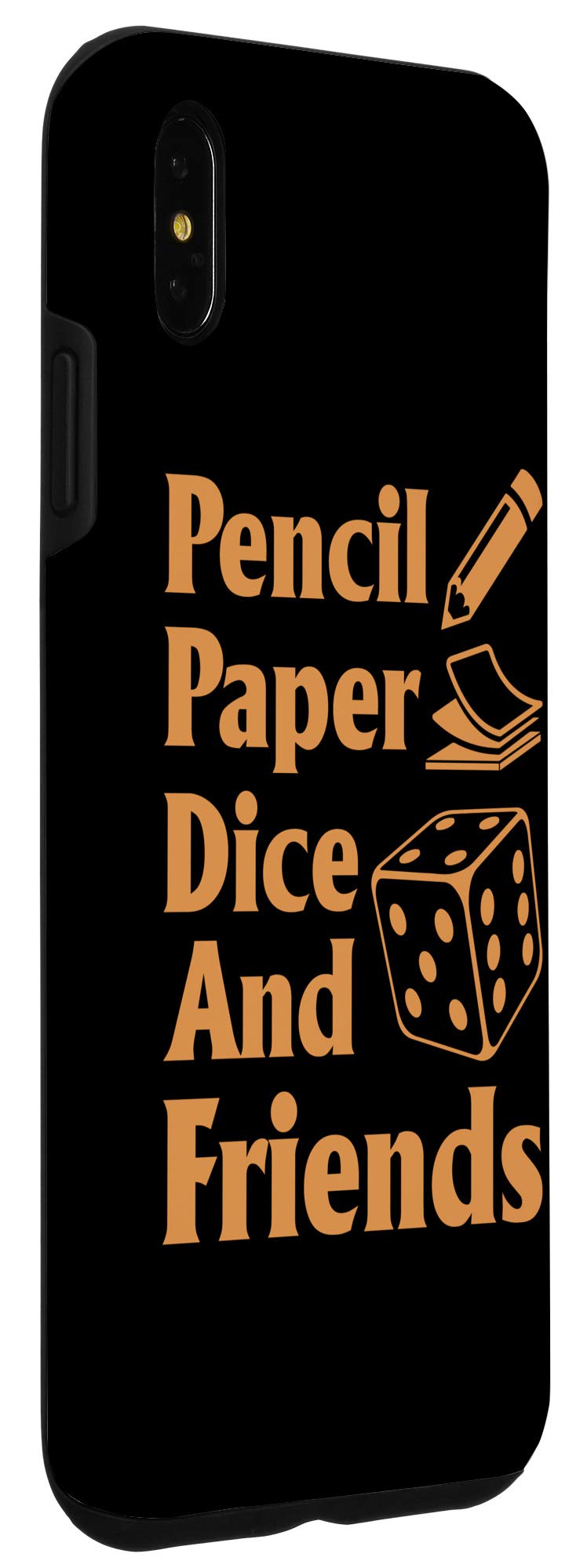 iPhone XS Max Case with Pencil Holder - Compatible with Apple Pencil, Perfect for Board Games Like Paper Dice & Friends - Durable Protective Cover for Work, School & Travel