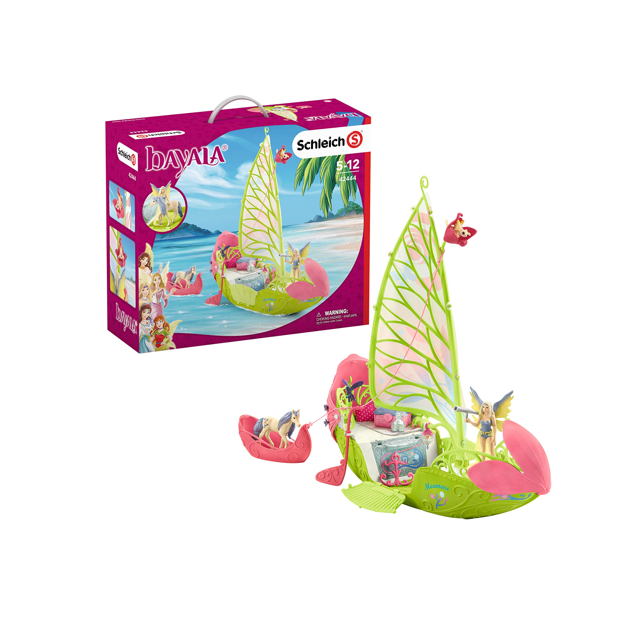 Schleich Bayala 19-Piece Fairy Playset with Sera's Magical Flower Boat - Fantasy Toy for Kids Ages 5-12 - Perfect for Imaginative Play & Storytelling Adventures