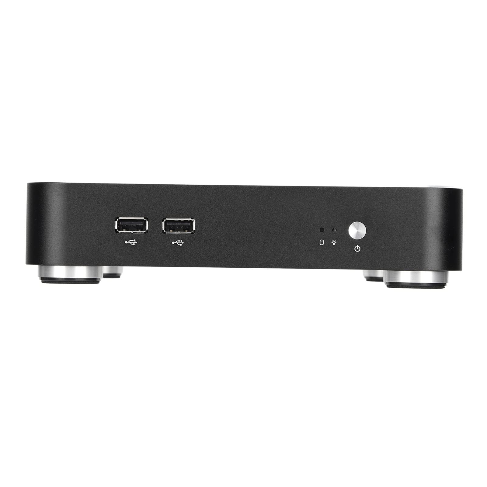 ASHATA Mini ITX Computer Case - Ultra Compact Aluminum PC Case for Desktop Computers | Horizontal Wall Mounted HTPC Case | Perfect for Home Theater & Office Workstations