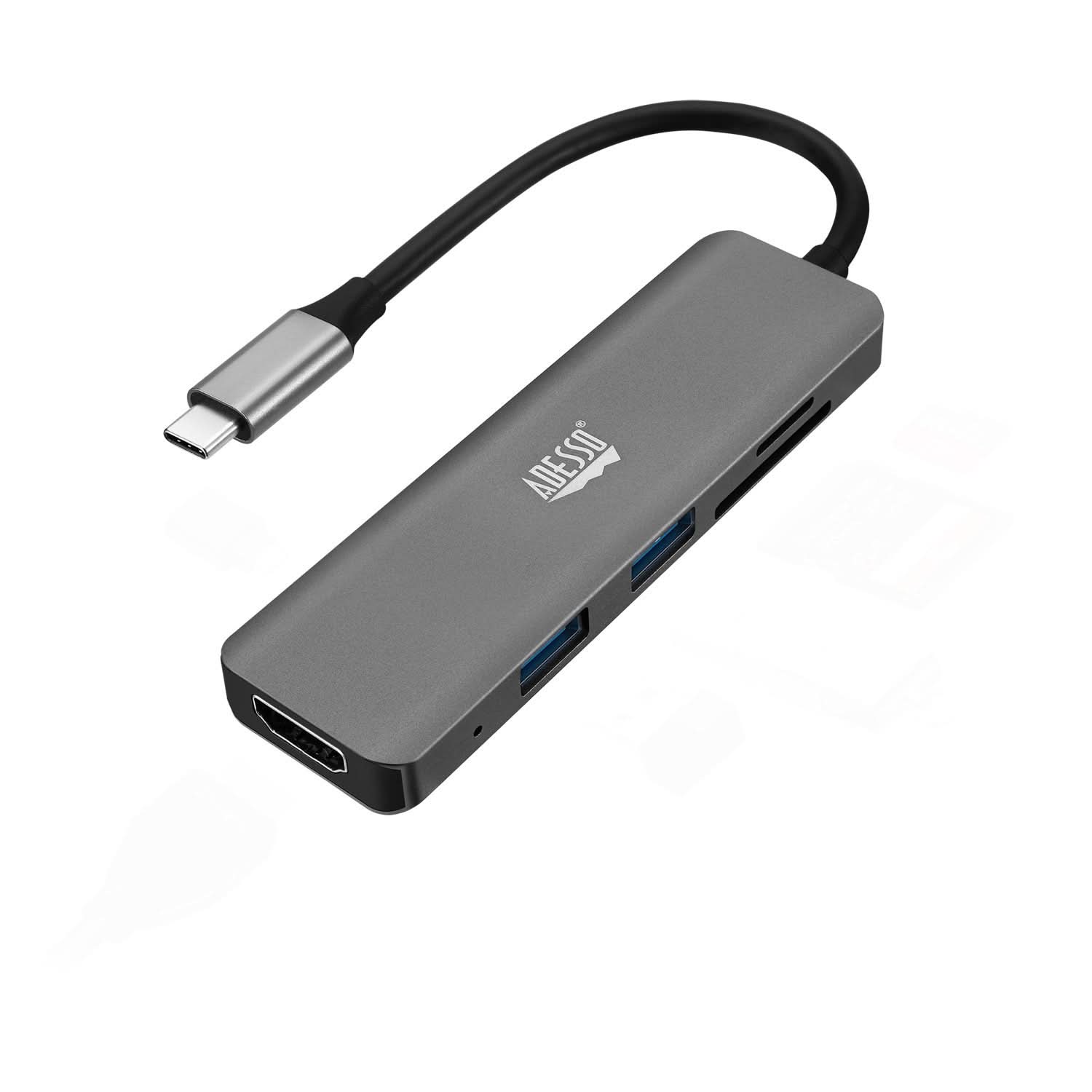 Adesso AUH 4020 Thunderbolt 3 Aluminum Notebook Dock & Port Replicator - Perfect for MacBook Pro, Dell XPS & Ultrabooks - Home Office & Remote Work Setup