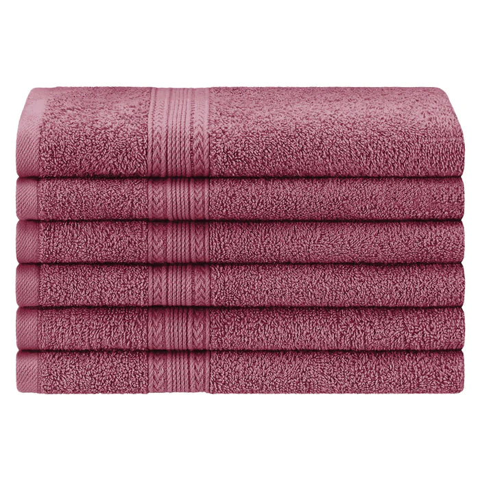 Premium 6-Piece Eco-Friendly Cotton Hand Towel Set - Soft, Absorbent & Sustainable Bath Towels for Kitchen, Bathroom & Gym - Ideal for Home, Spa & Travel Use