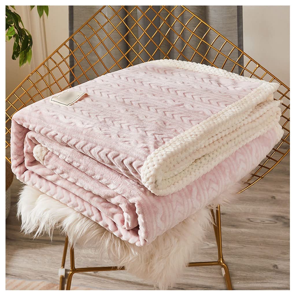 Luxury Thick Coral Velvet Throw Blanket - Ultra Soft & Warm Flannel Fleece Blanket for Couch, Sofa & Bed - Machine Washable, 71