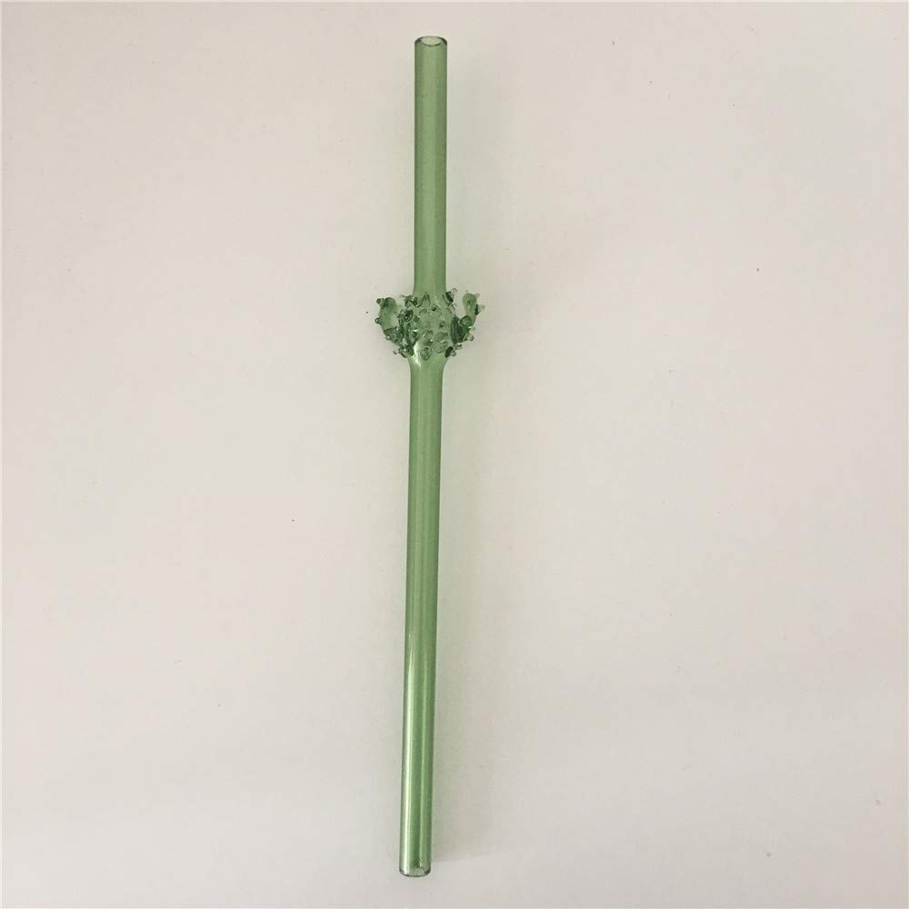 Eco-Friendly Glass Drinking Straws Set - 6 Pack Straight Reusable Straws with Cleaning Brush for Smoothies, Iced Coffee & Cocktails | BPA-Free, Dishwasher Safe