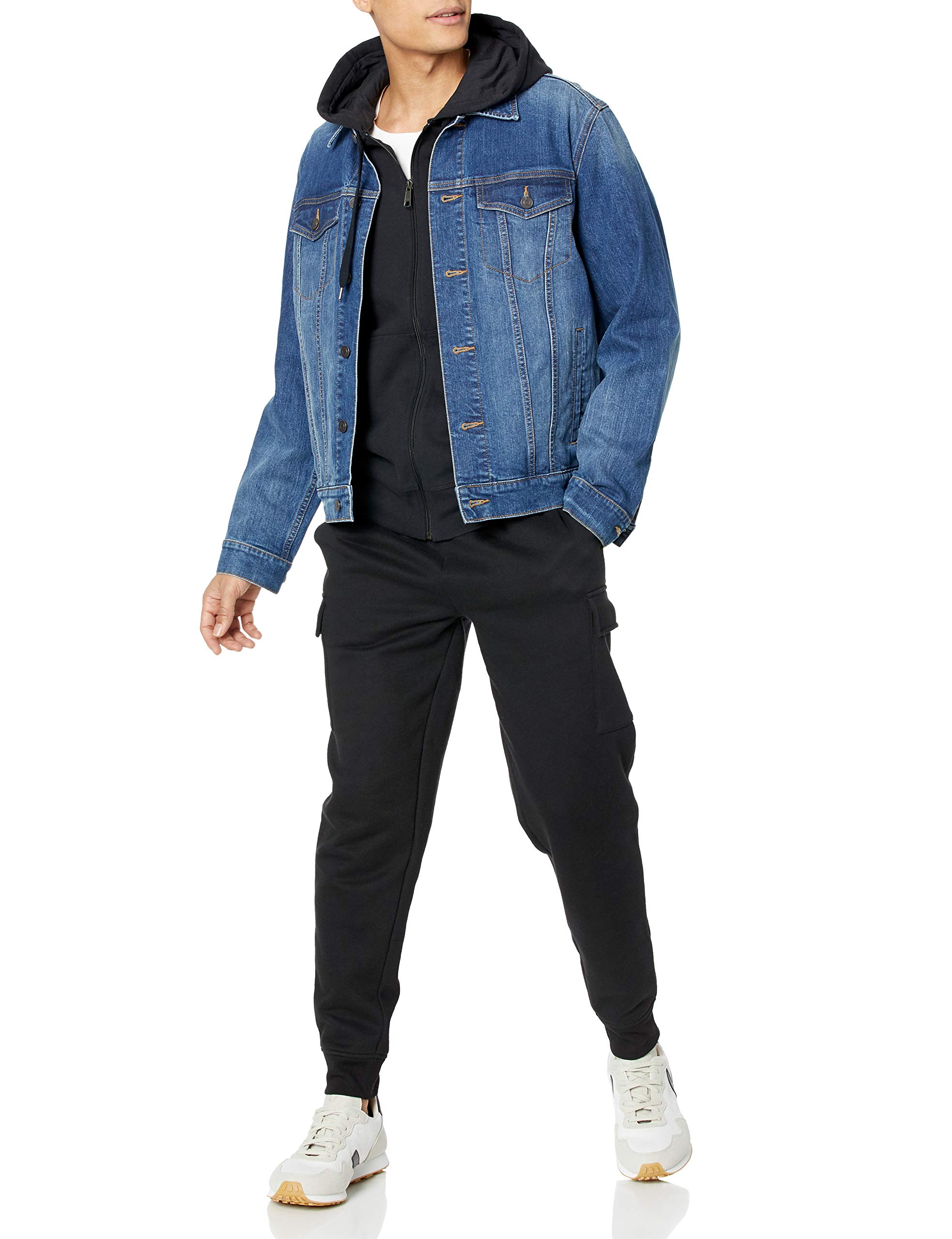 Amazon Essentials Men's Fleece Cargo Jogger Sweatpants - Comfortable Casual Pants for Lounge, Workout & Outdoor Activities