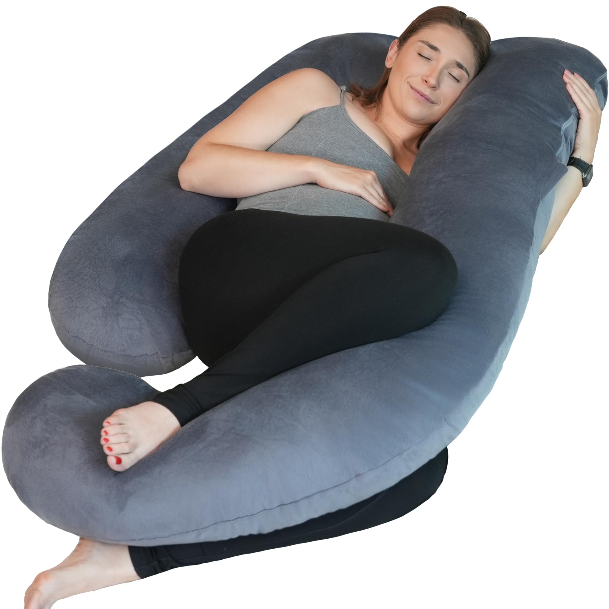 PinkFroggie U-Shape Pregnancy Pillow - Soft Maternity Support for Sleeping & Comfort
