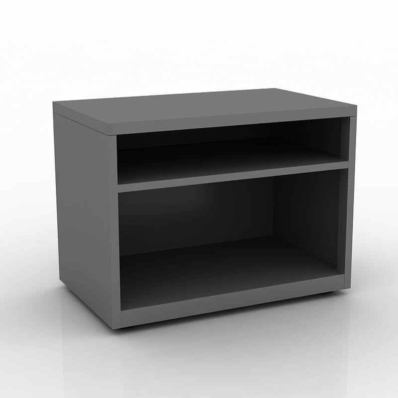 TRIO Low Profile Mobile Bookcase with Adjustable Height Shelf - Compact Rolling Book Storage for Home Office, Dorm Room, or Classroom Organization