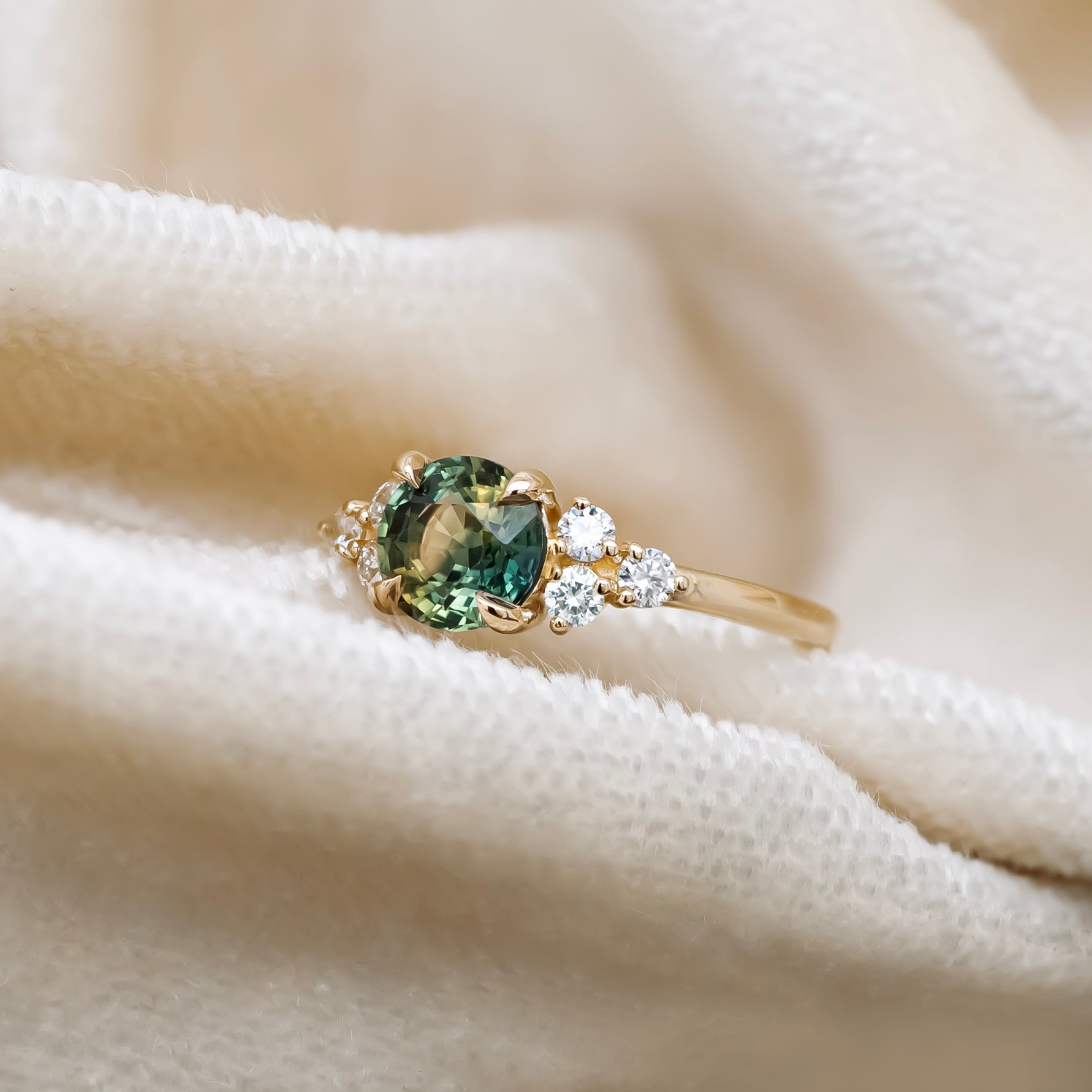 Cleo Sapphire Engagement Ring – Elegant Blue Gemstone Wedding Band for Women, Perfect for Proposals, Anniversaries & Special Occasions