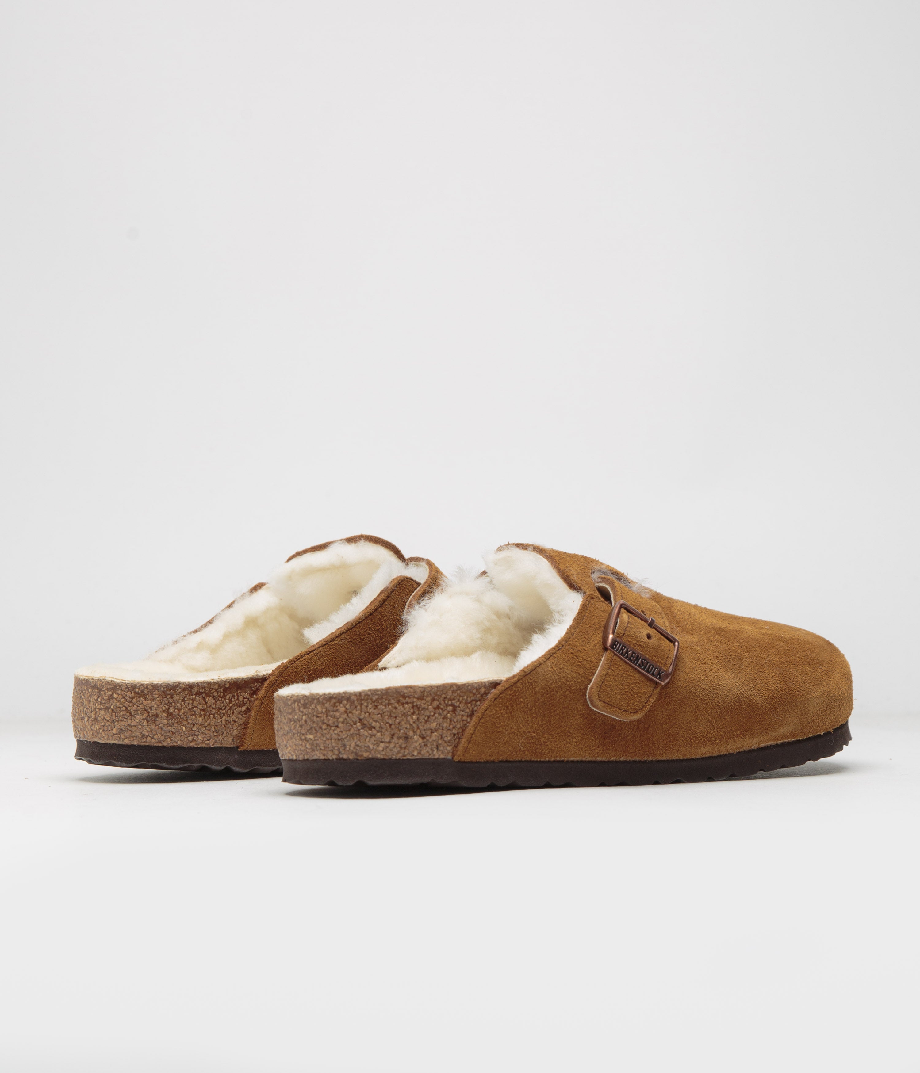 Birkenstock Boston Shearling Sandals for Women & Men - Soft Mink Suede Clogs with Arch Support - Cozy House Slippers for Indoor & Outdoor Wear