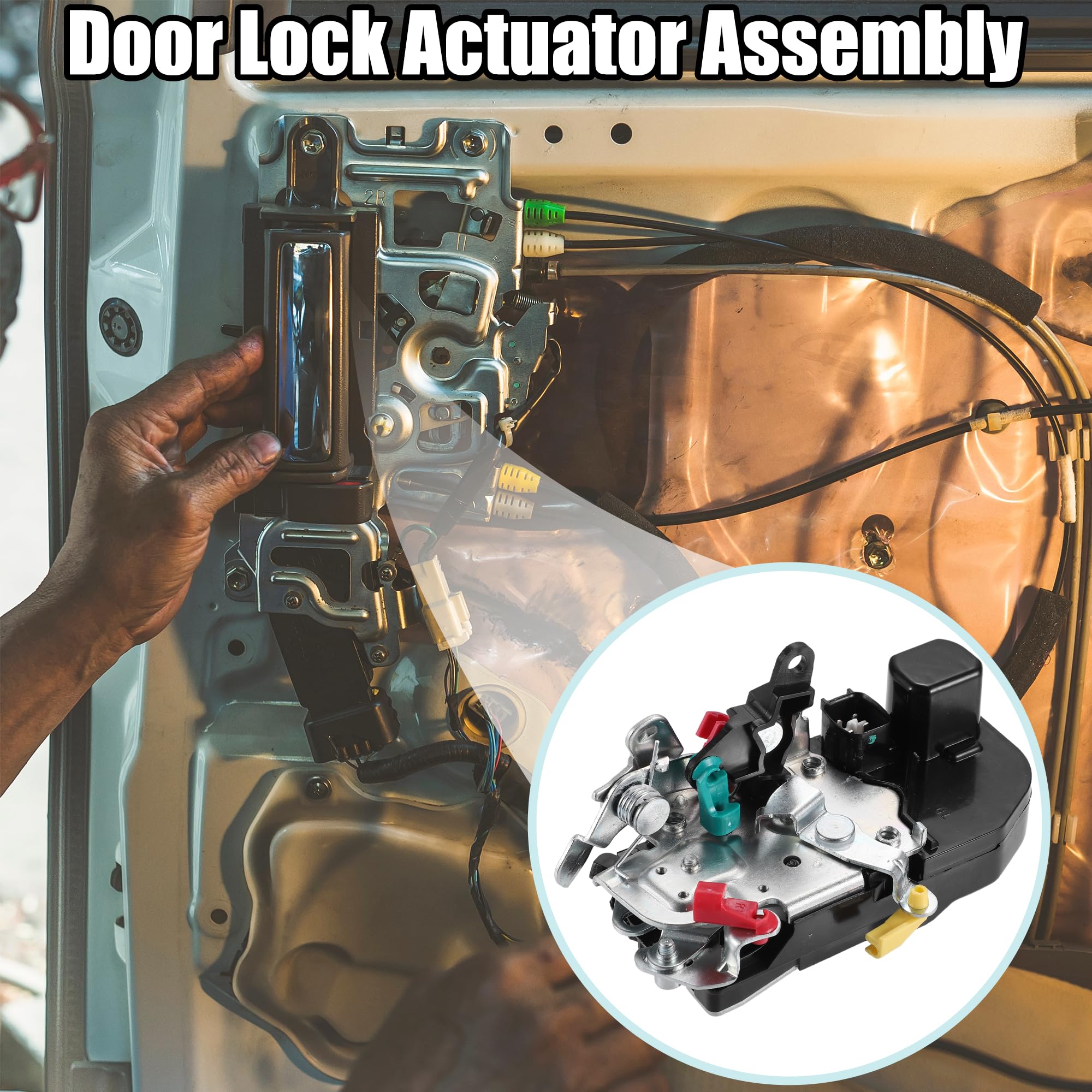 ACROPIX Front Left Door Latch Lock Actuator Replacement for Dodge Dakota Crew Cab - Black (Pack of 1) | Easy DIY Installation & Enhanced Vehicle Security