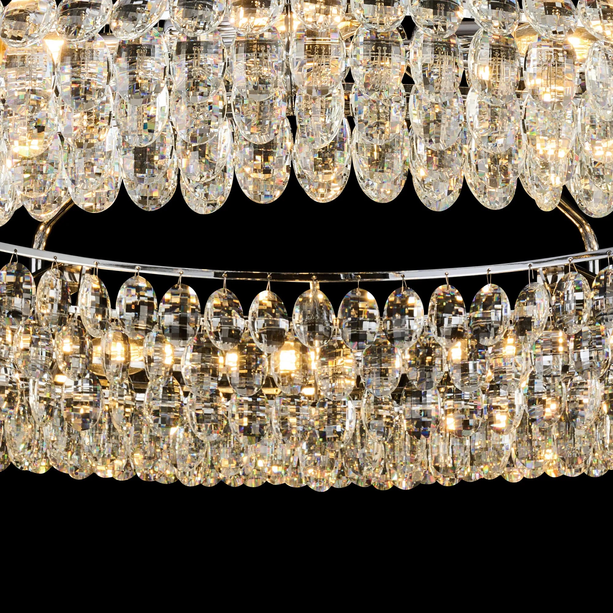 Consten Semi Flush Ring Ceiling Light Fixture with E14 Socket - Perfect for Bedroom, Hallway & Small Space Lighting