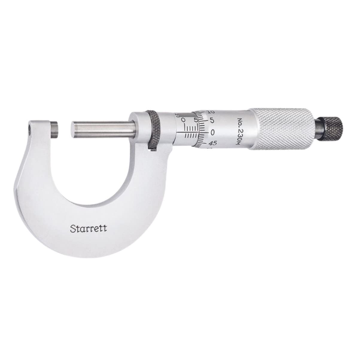 **Starrett 0-25mm Precision Outside Micrometer with One-Piece Spindle - 0.001mm Graduation, Tapered Frame & Smooth Sleeve Design for Quick Measurement - Ideal for Machining, Engineering & Quality Control**
