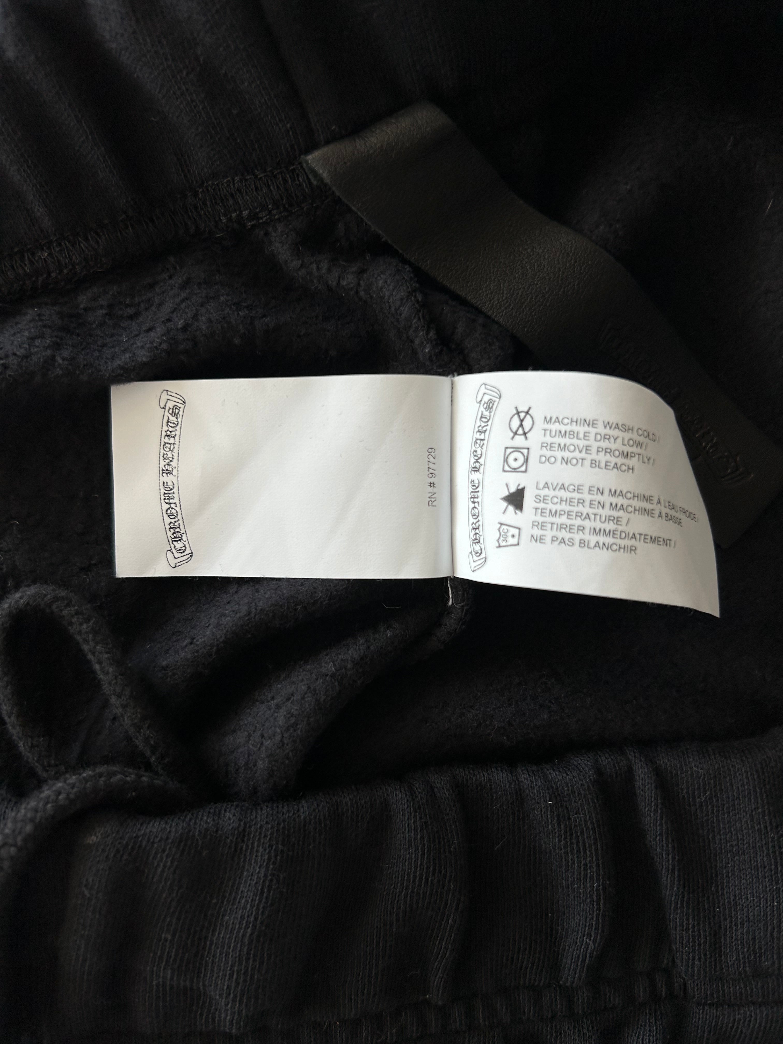 Chrome Hearts Black & White Embroidered Sweatpants for Men & Women | Luxury Streetwear | Perfect for Casual Outfits & Gym Wear