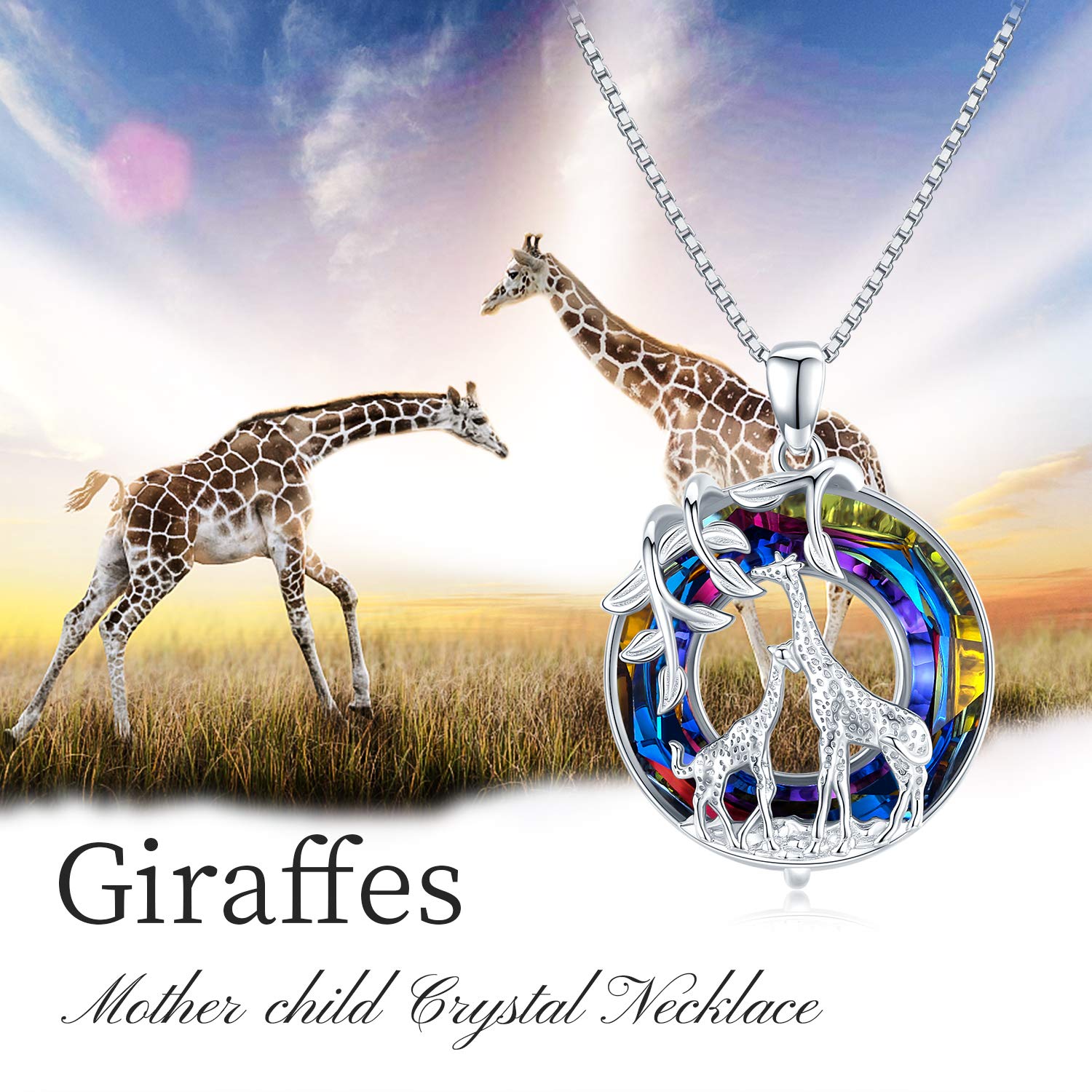 925 Sterling Silver Origami Giraffe Pendant Necklace - Elegant Animal Jewelry Gift for Women, Girlfriend Birthday & Mother's Day - Perfect for Casual Wear, Date Nights & Special Occasions